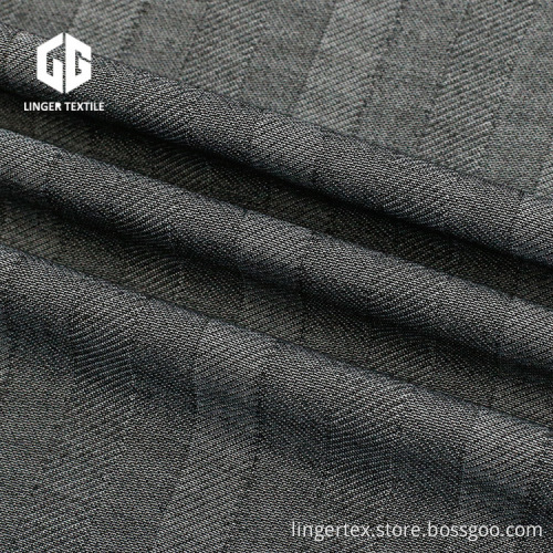 Striped Yarn Dyed Jacquard Fabric For Tailored Suit